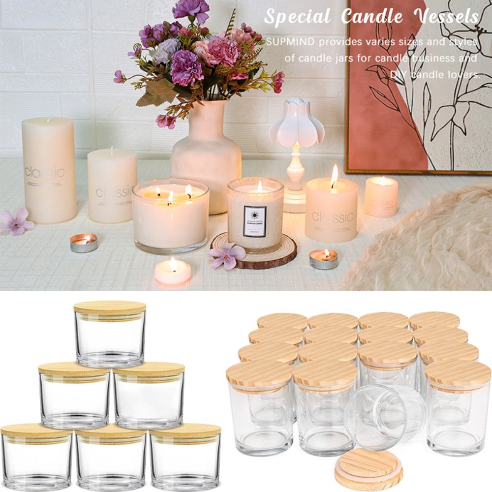Candle Making Supplies Jars - 투명 유리 캔들 항아리, 투명 작은