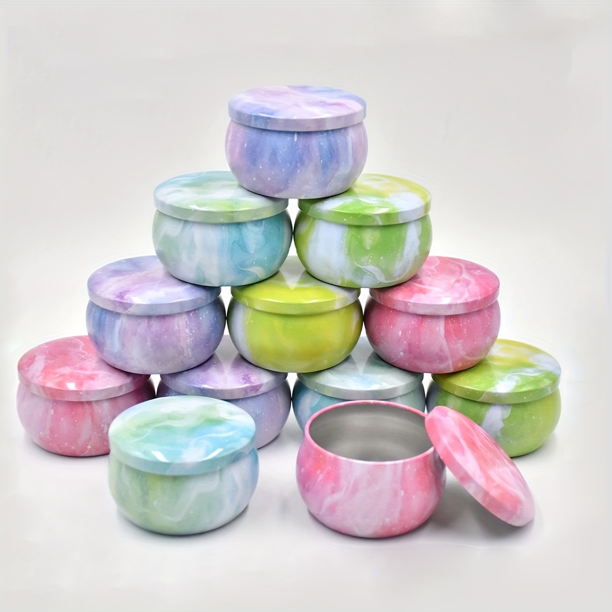 Candle Making Supplies Jars - 별이 빛나는 하늘 무늬 금속 빈