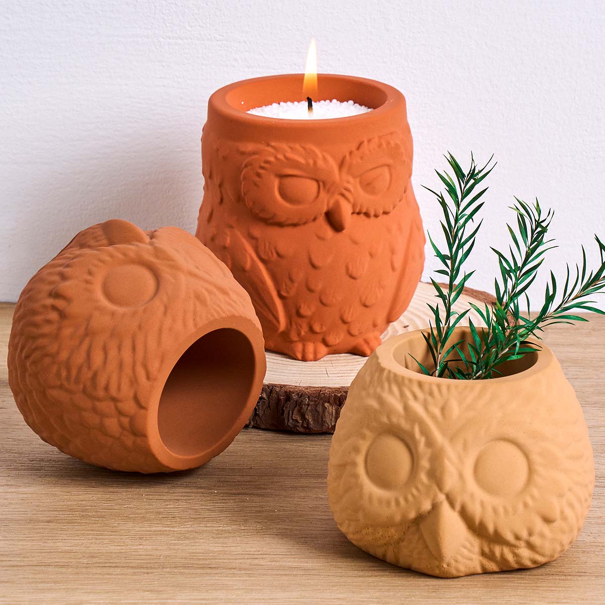 Candle Making Supplies Jars - 3D 올빼미 모양 양초 항아리 실리콘