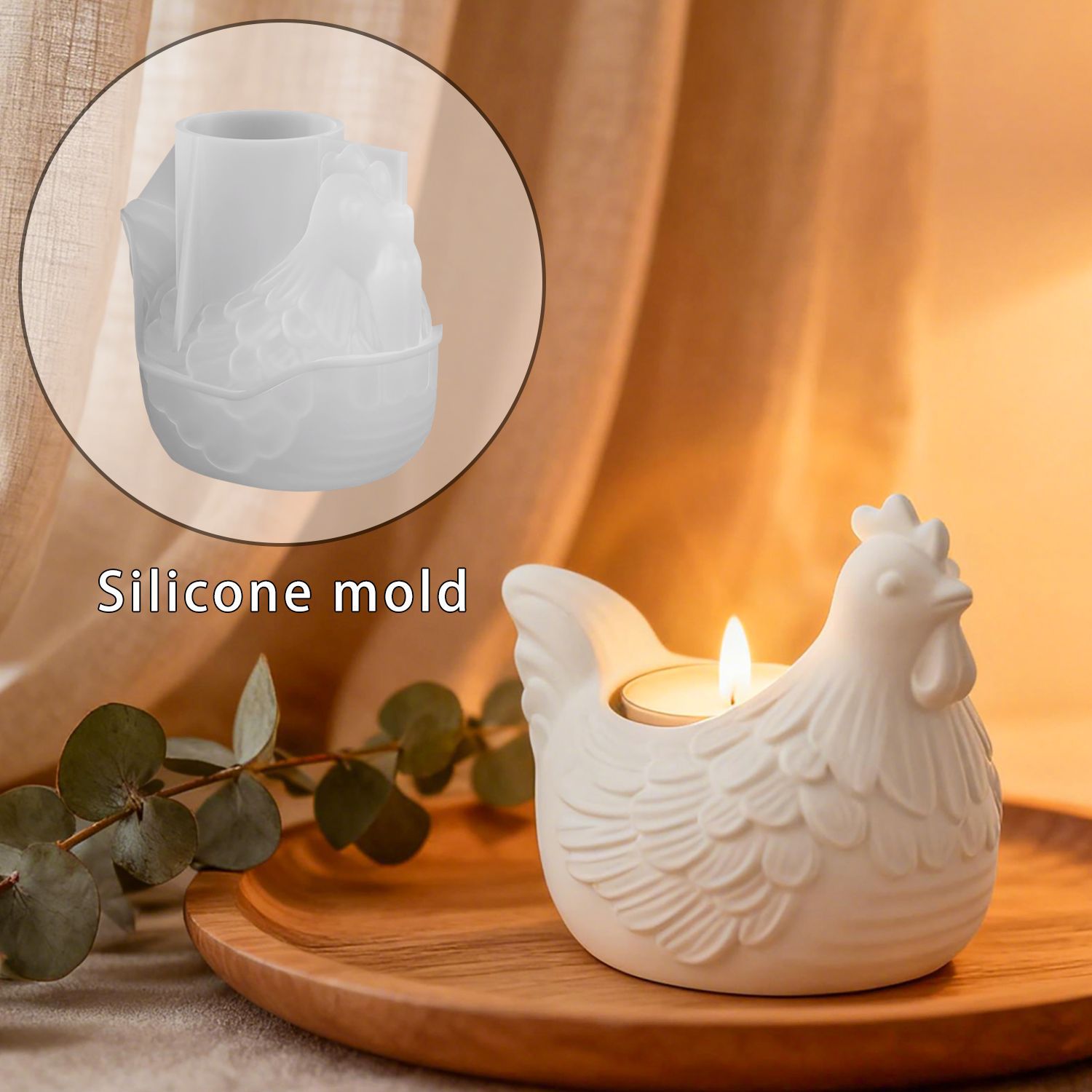 Candle Holder Supplies - DIY 3D 작은 병아리 캔들 홀더