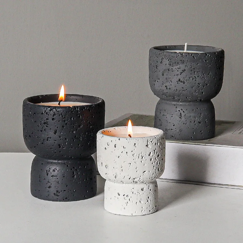 Candle Holder Supplies - 간단한 시멘트 가정용 아로마 테라피 양초