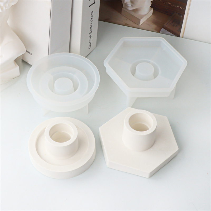 Candle Holder Supplies - 라운드 막대 촛대 실리콘 몰드 DIY
