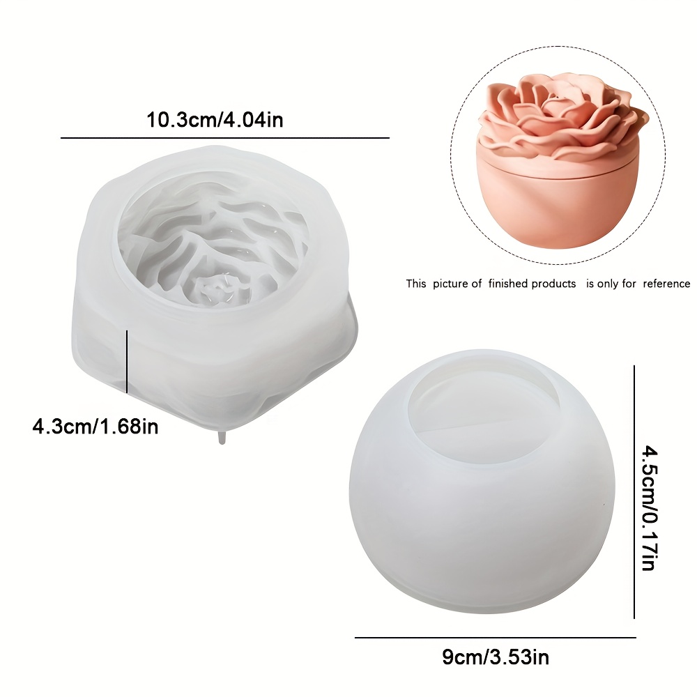 꽃무늬 레진용 실리콘 몰드, 뚜껑이 있는 실리콘 캔들  - Candle Holder Supplies 리뷰 및 가격