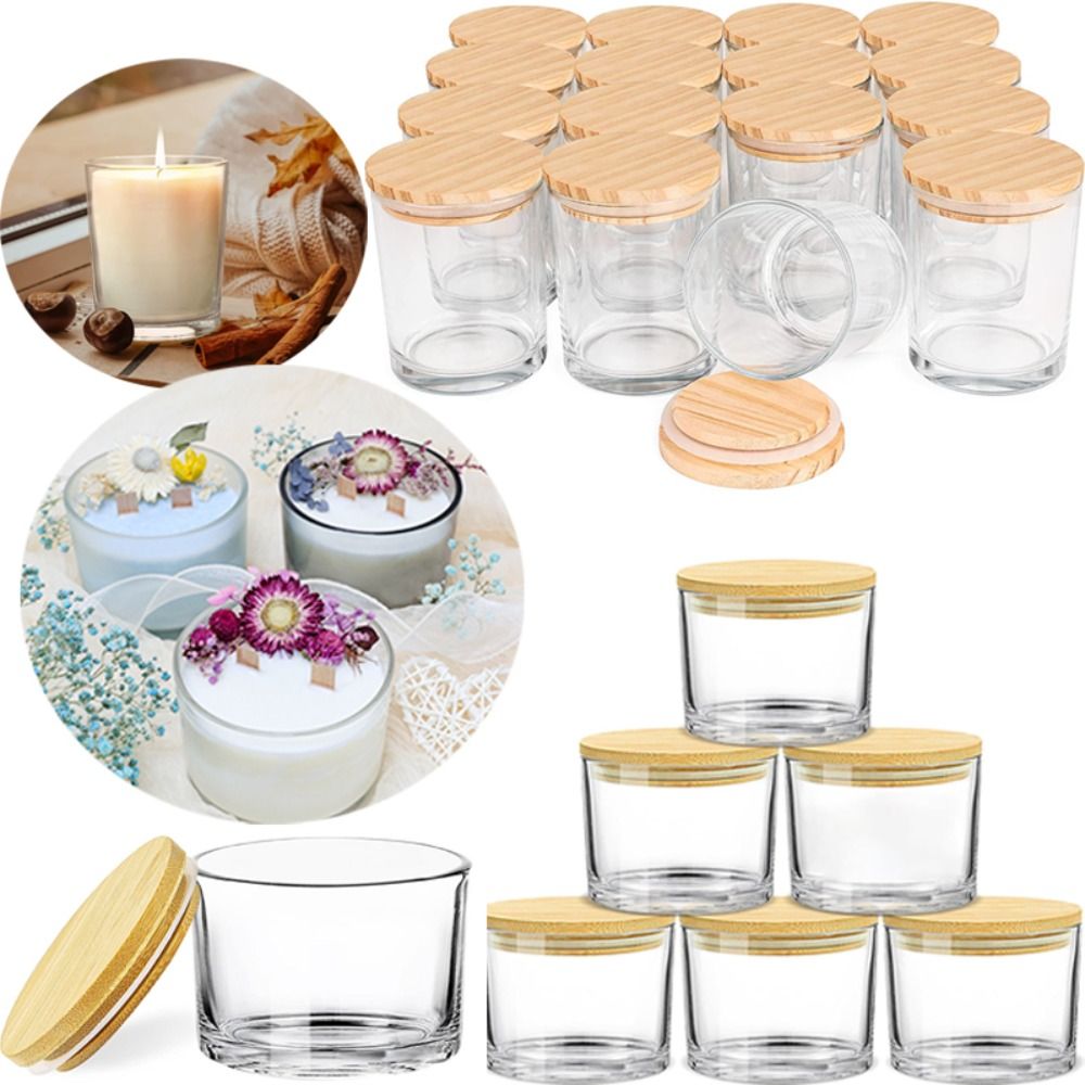 투명 유리 캔들 항아리, 투명 작은 유리 아로마 테라피 - Candle Making Supplies Jars 리뷰 및 가격