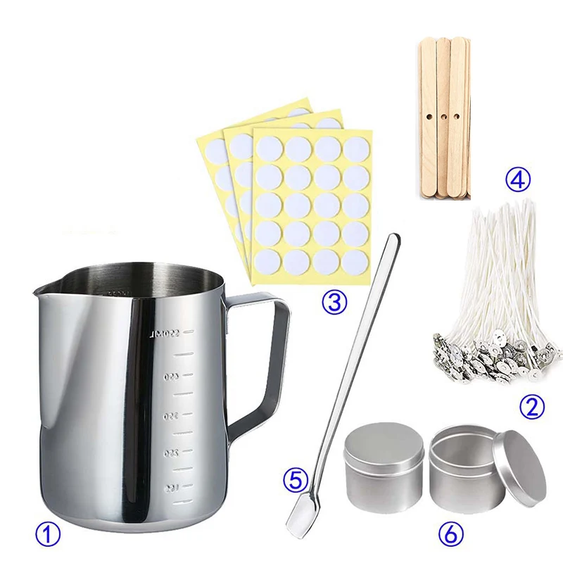 양초 만들기 용품 키트 DIY 양초 왁스 녹이는 도구  - Candle Making Supplies Jars 리뷰 및 가격