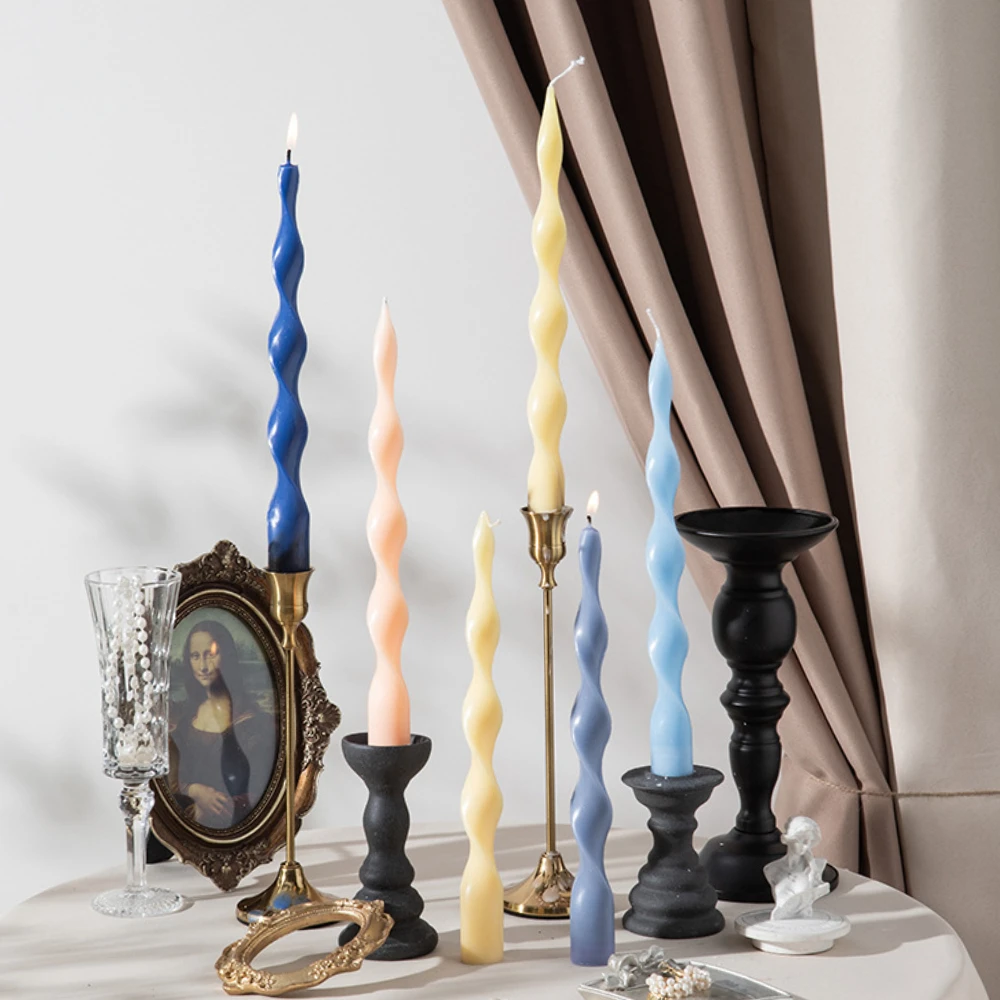 나사 긴 막대 양초 아크릴 몰드 웨이브 칼럼, 결혼식  - Candle Holder Supplies 리뷰 및 가격