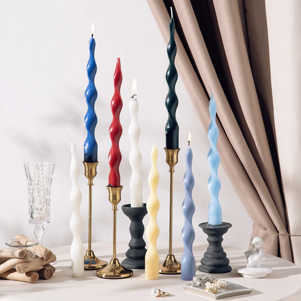 나사 긴 막대 양초 아크릴 몰드 웨이브 칼럼, 결혼식  - Candle Holder Supplies 리뷰 및 가격