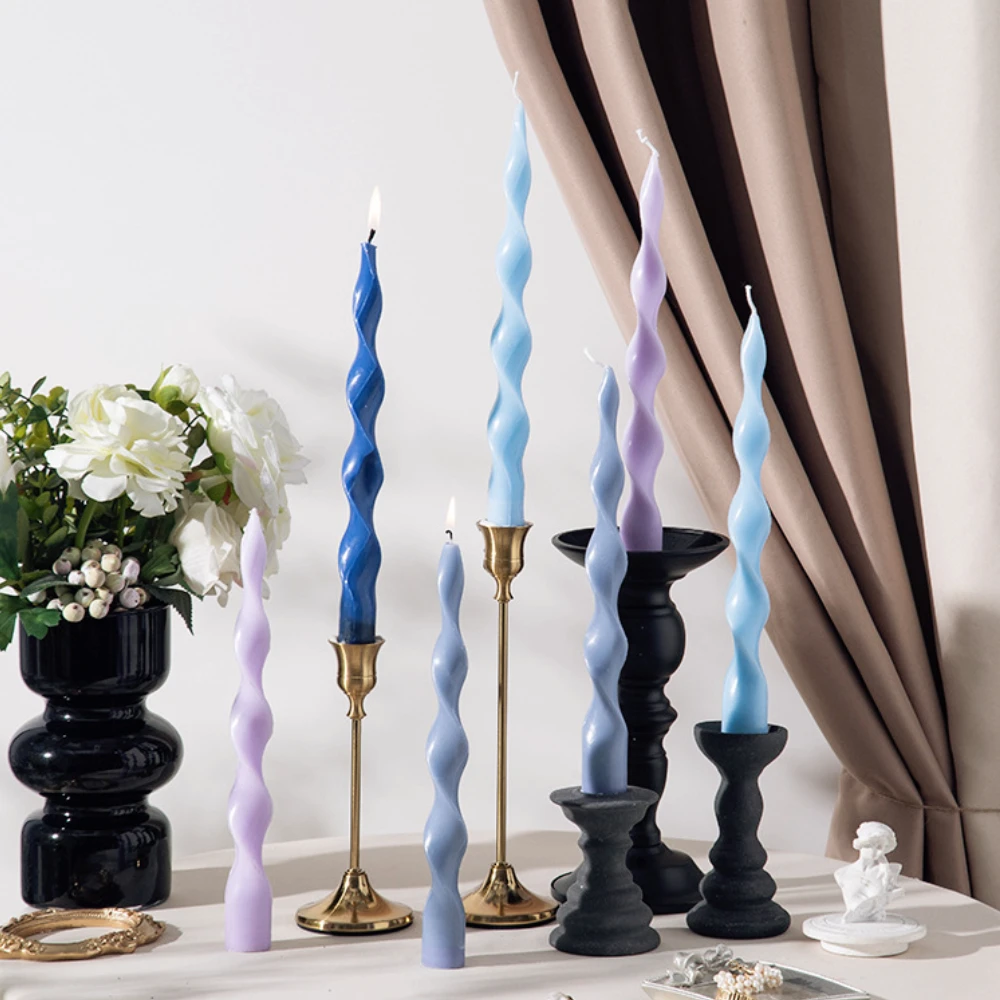 나사 긴 막대 양초 아크릴 몰드 웨이브 칼럼, 결혼식  - Candle Holder Supplies 리뷰 및 가격