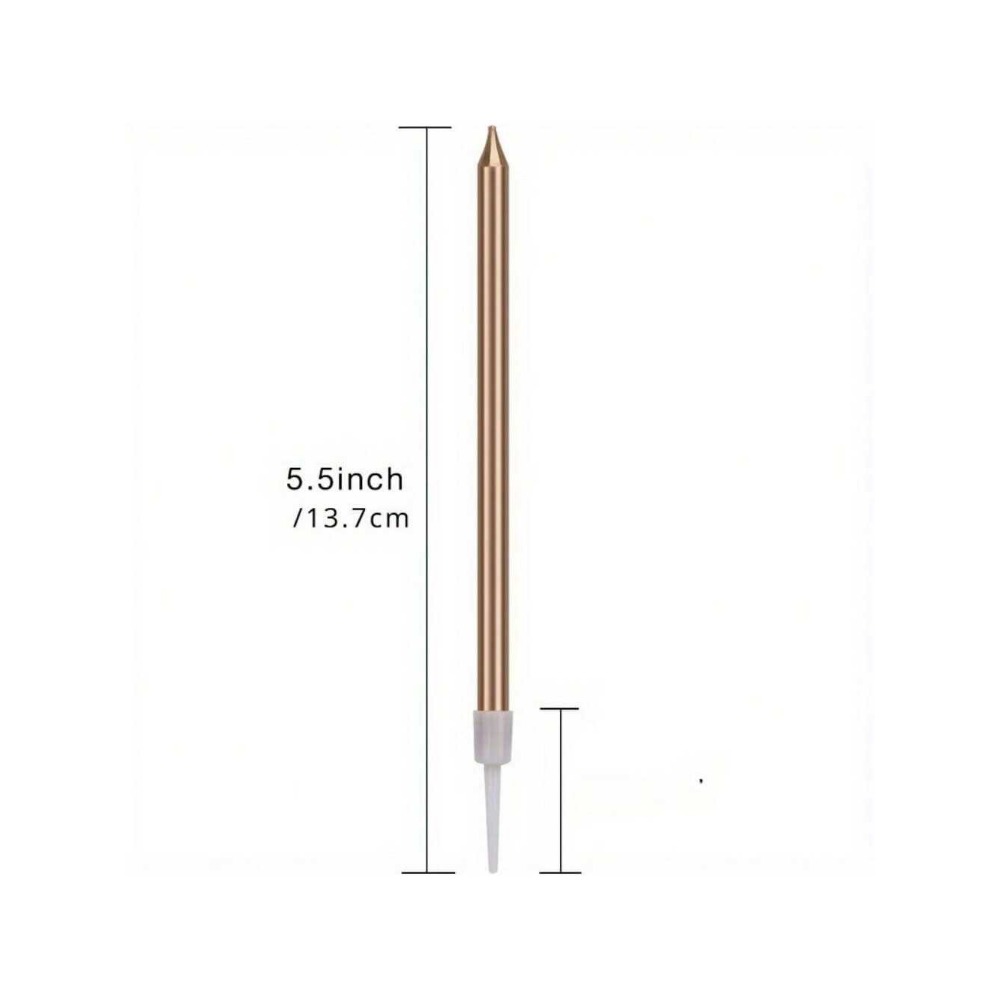24 조각 금속 촛불 긴 녹색 촛불 생일 촛불 홀더 케 - Candle Holder Supplies 리뷰 및 가격
