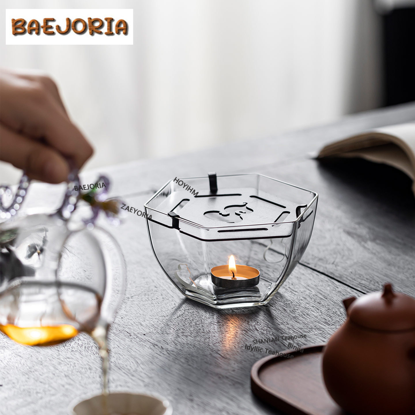 육각형 조롱박 모양 유리 티 워머 홀더 캔들 히터 스토 - Candle Holder Supplies 리뷰 및 가격