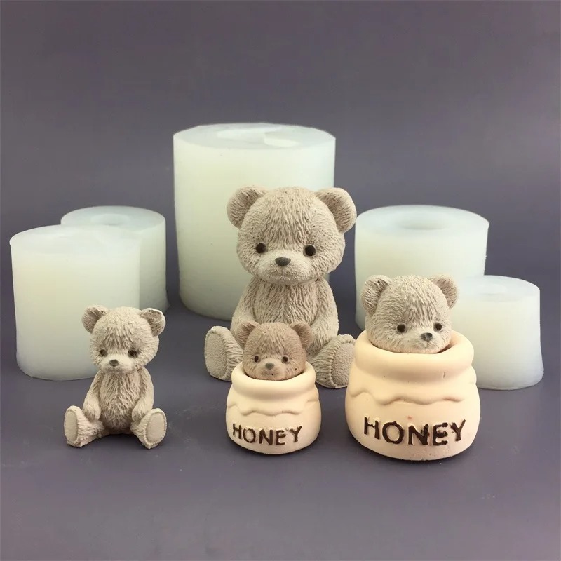귀여운 곰돌이 꿀병 실리콘 캔들 몰드 큐브 몰드 아로마 - Candle Making Supplies Jars 리뷰 및 가격