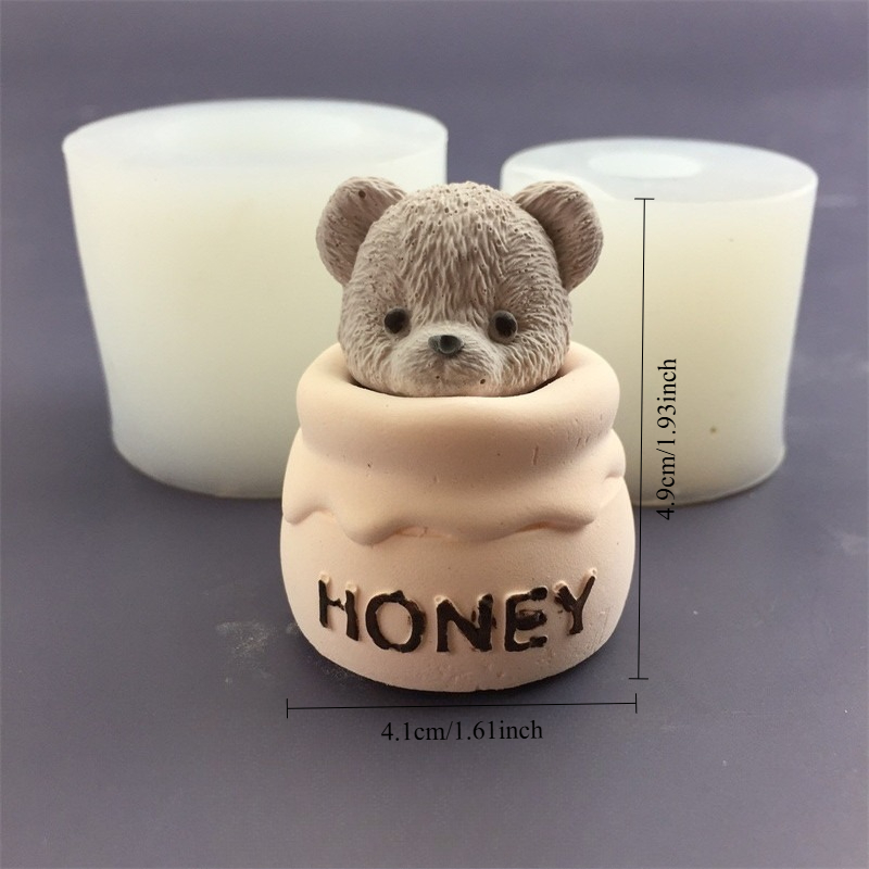 귀여운 곰돌이 꿀병 실리콘 캔들 몰드 큐브 몰드 아로마 - Candle Making Supplies Jars 리뷰 및 가격