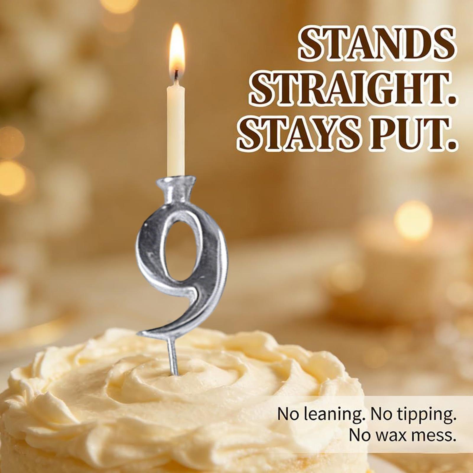 재사용 가능한 숫자 생일 캔들 홀더 세트, 생일 케이크 - Candle Holder Supplies 리뷰 및 가격
