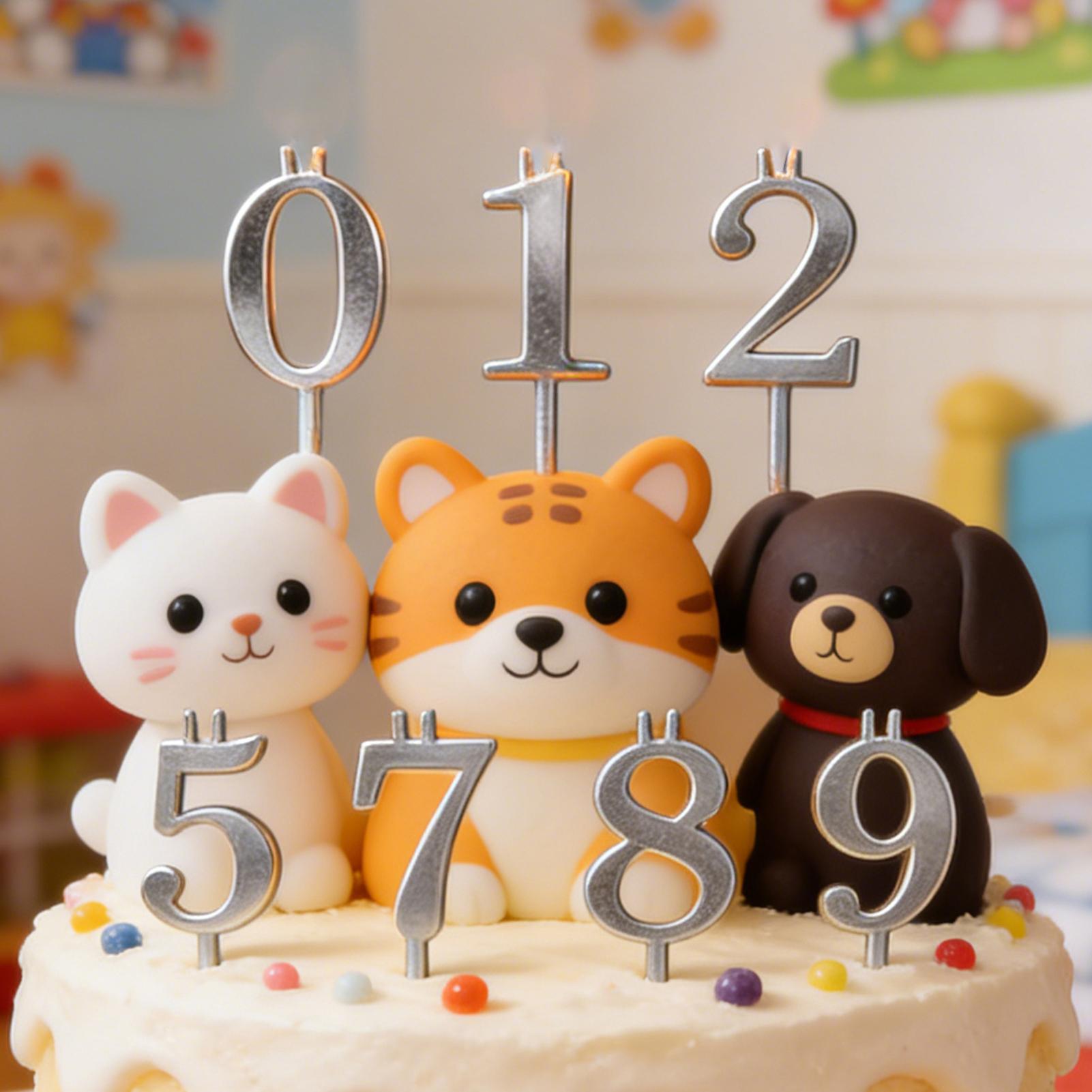10개 세트 0-9 숫자 케이크 토퍼 금속 숫자 캔들  - Candle Holder Supplies 리뷰 및 가격